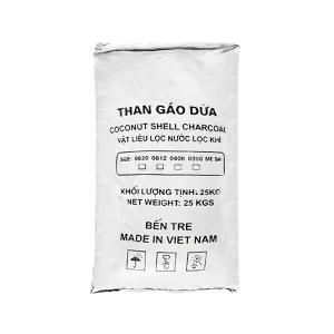 Than hoạt tính gáo dừa: Bao 25kg