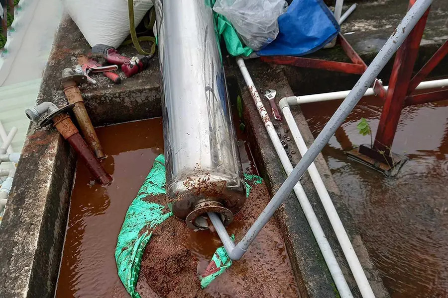 thay vật liệu lọc nước giếng khoan